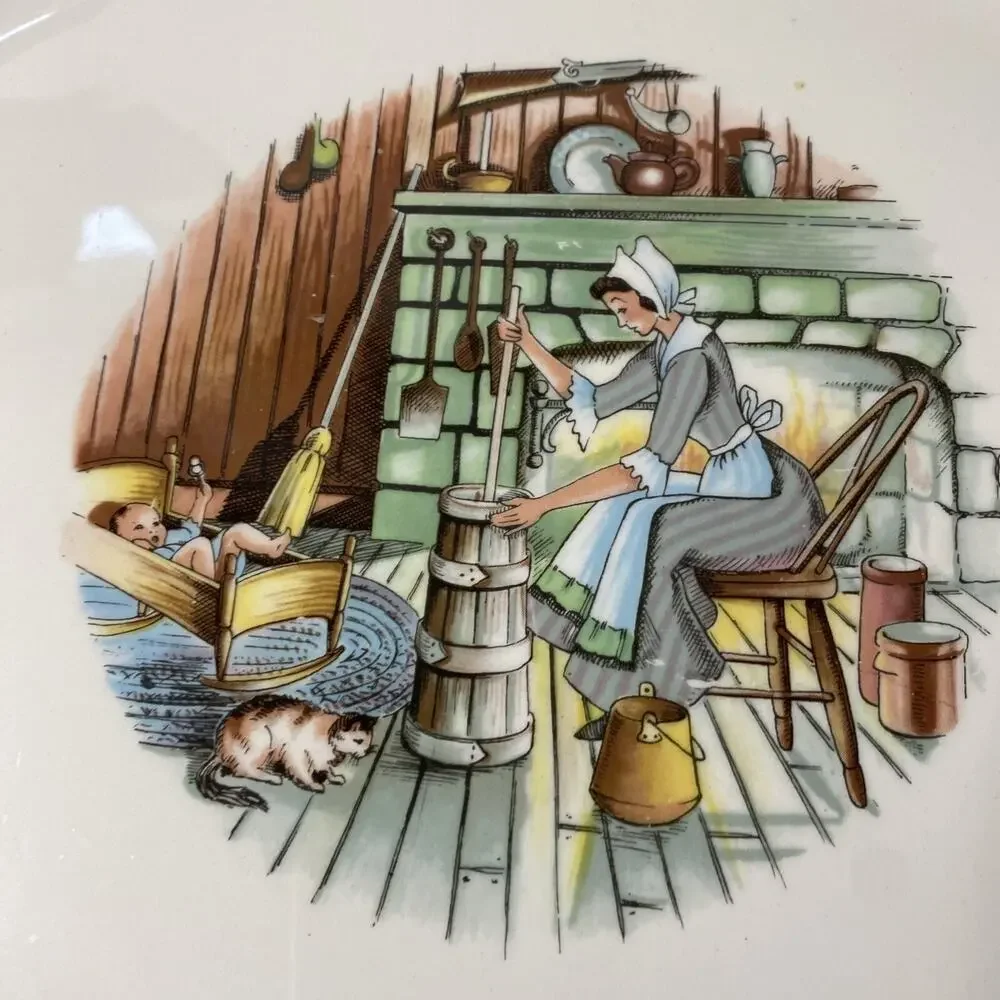 Taylor Smith Taylor 10521 Homestead Collection 22 Kt Gold 3 plates/1 platter